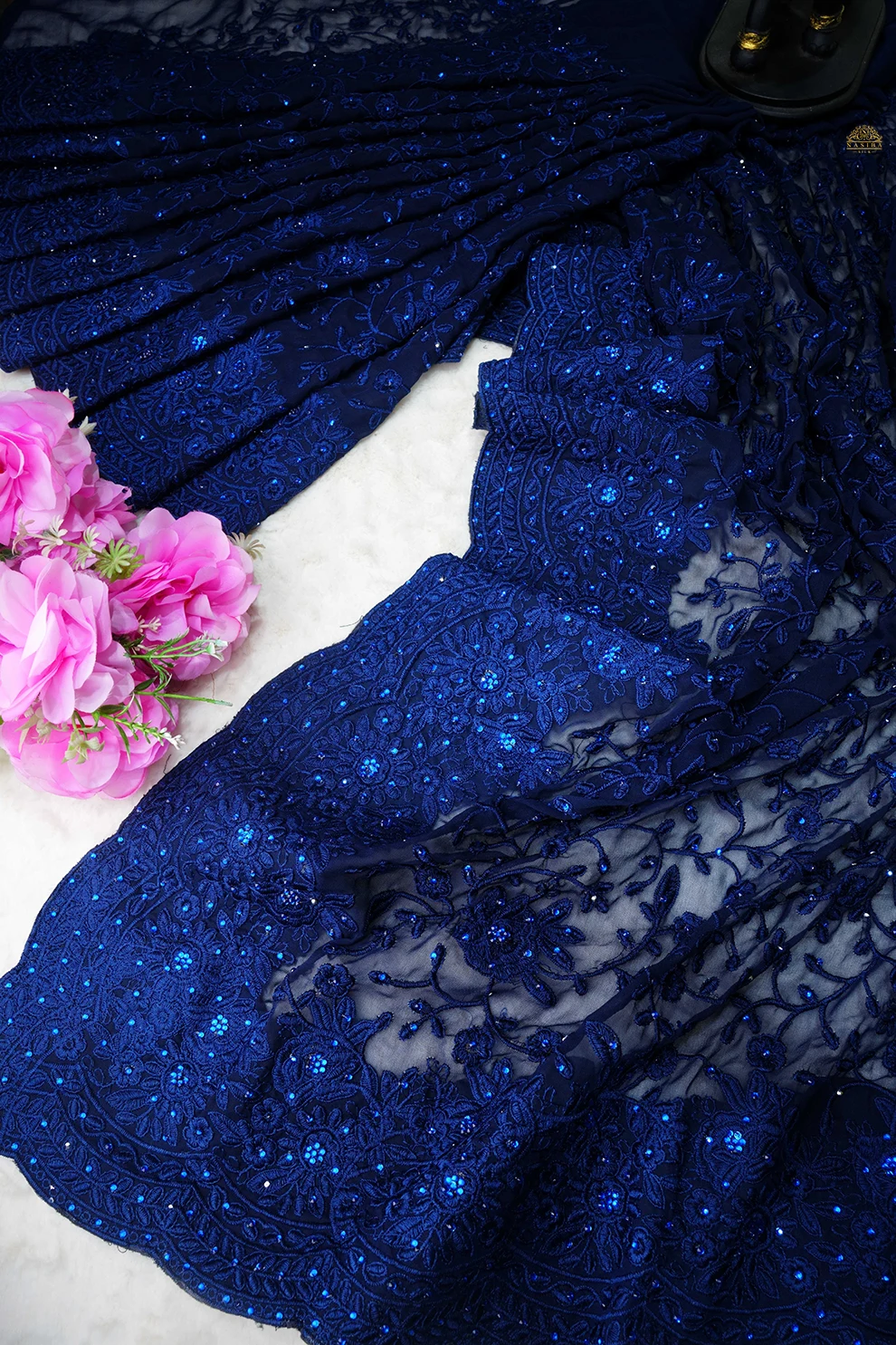 Blue Premium Desginer Party Wear Saree